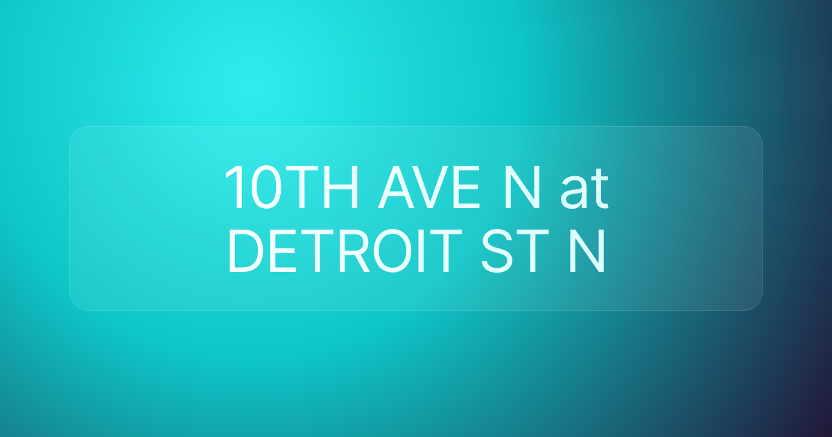 10TH AVE N at DETROIT ST N