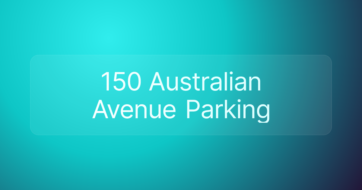 150 Australian Avenue Parking