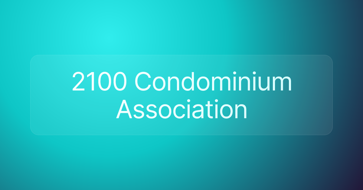 2100 Condominium Association