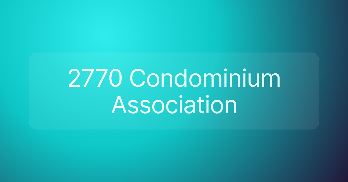 2770 Condominium Association