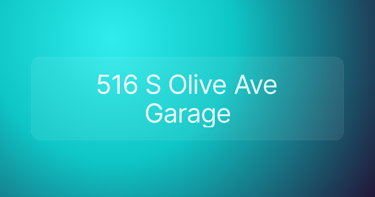 516 S Olive Ave Garage