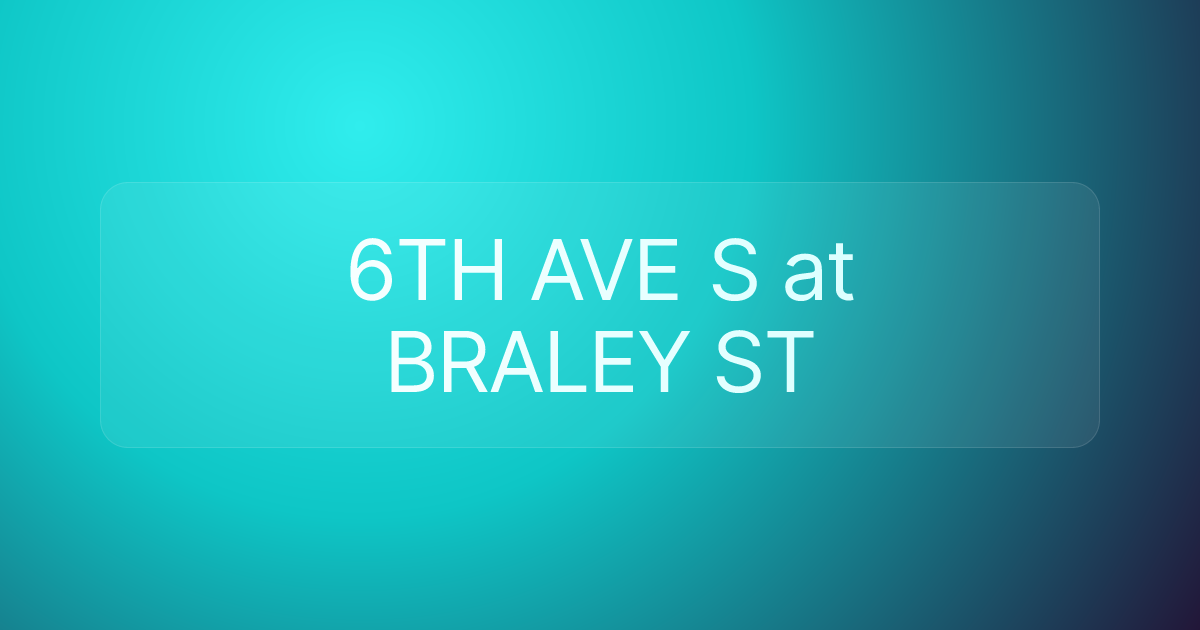 6TH AVE S at BRALEY ST