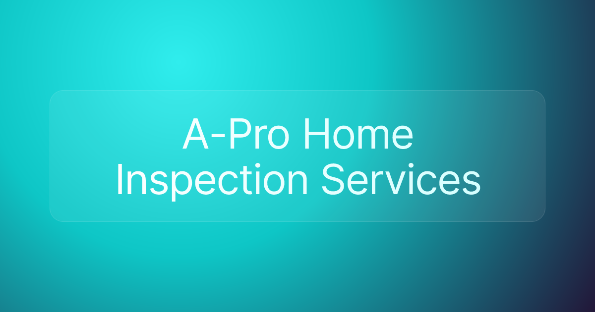 A-Pro Home Inspection Services