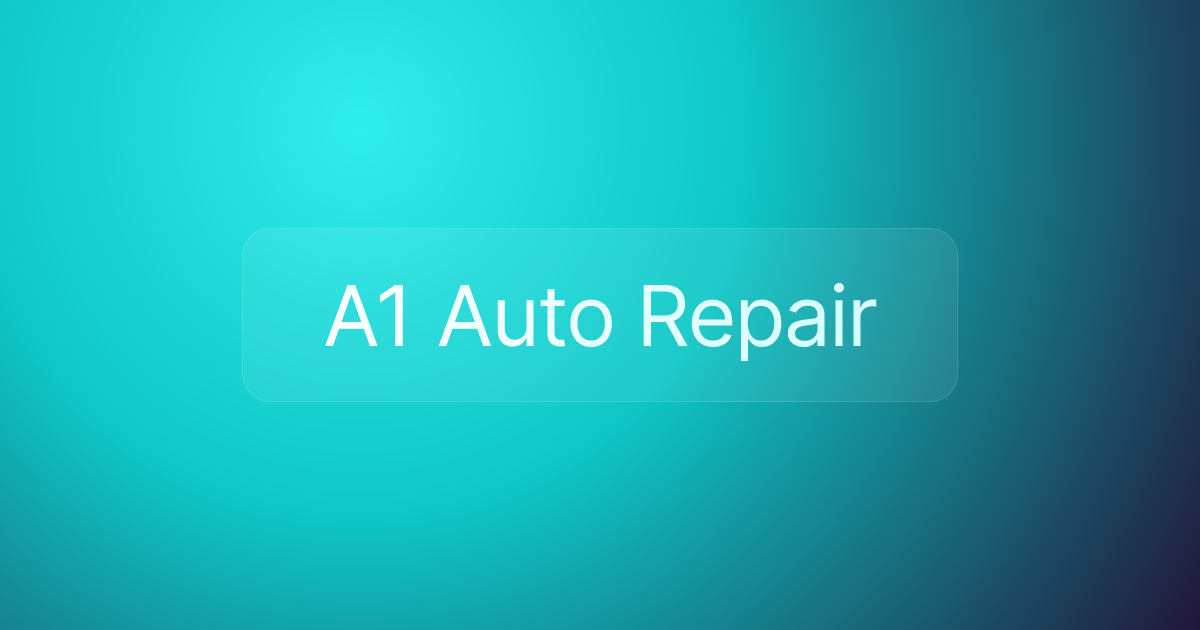 A1 Auto Repair