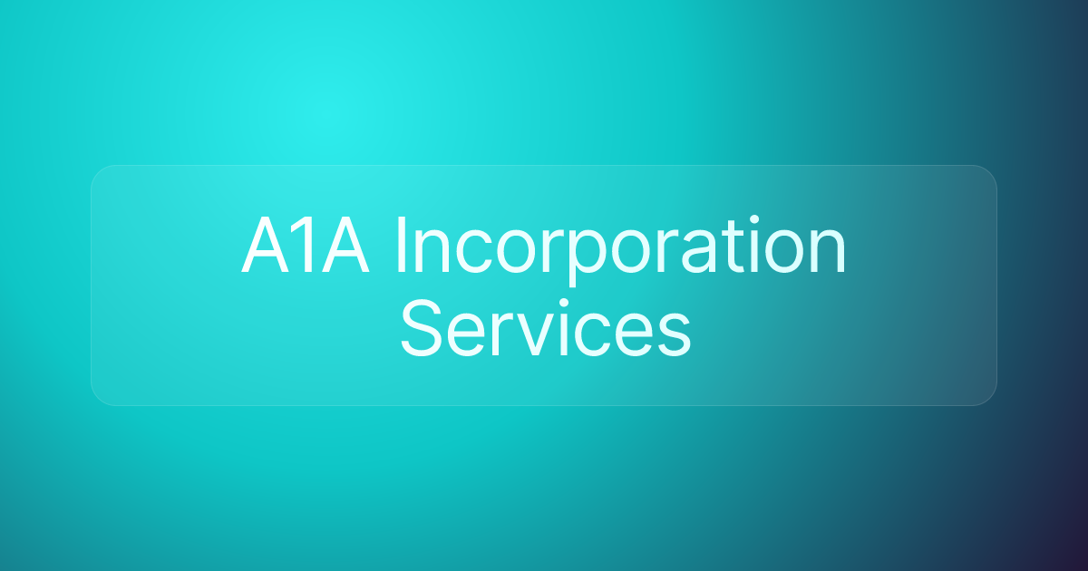 A1A Incorporation Services