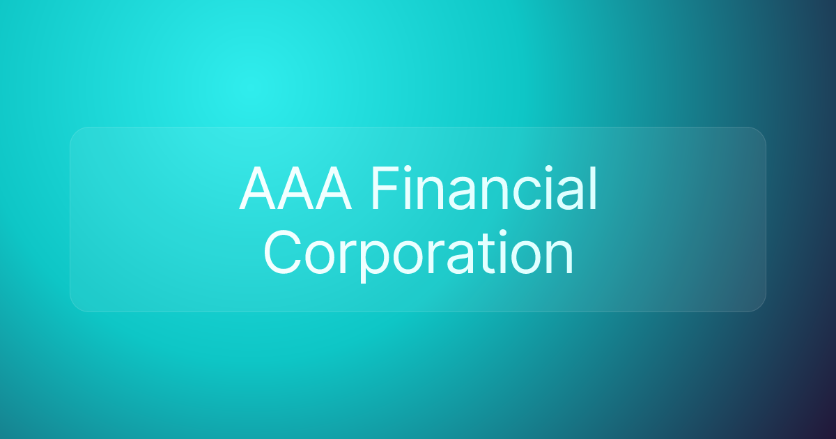 AAA Financial Corporation