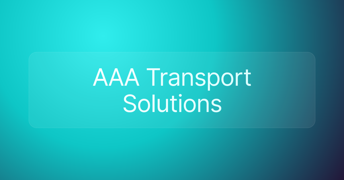 AAA Transport Solutions