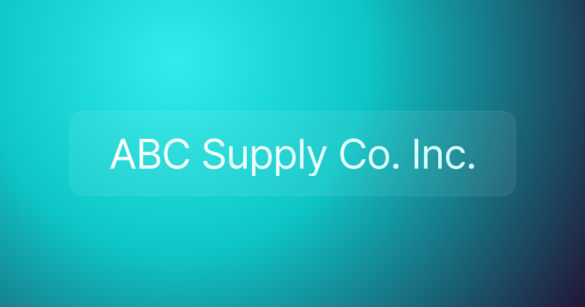 ABC Supply Co. Inc.