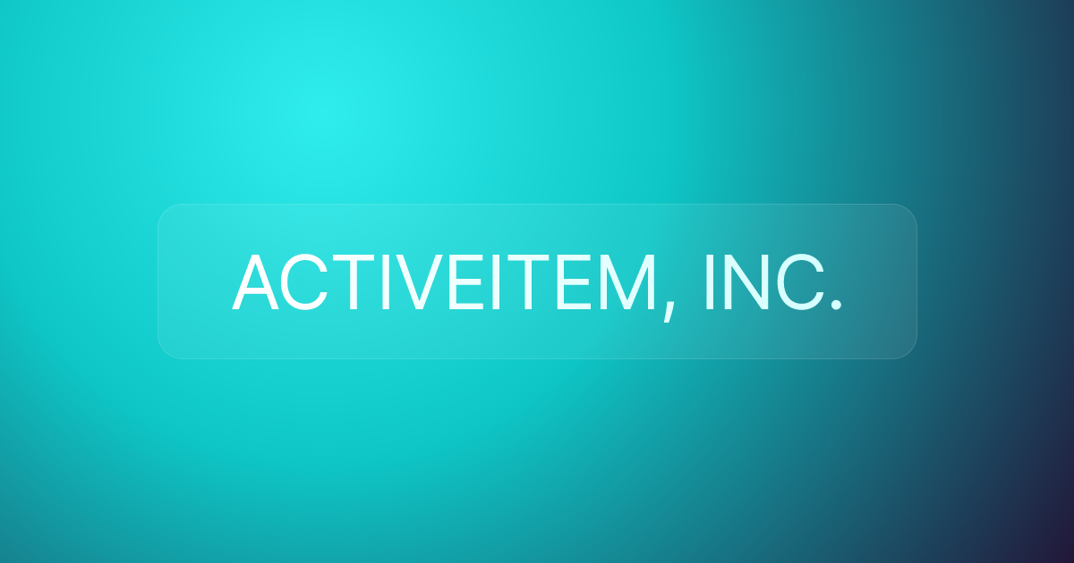 ACTIVEITEM, INC.