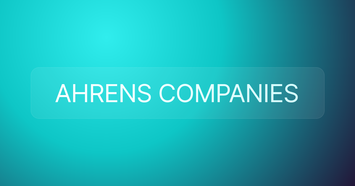AHRENS COMPANIES