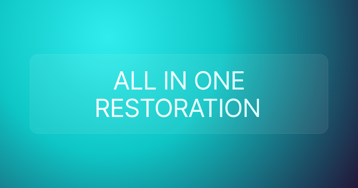 ALL IN ONE RESTORATION