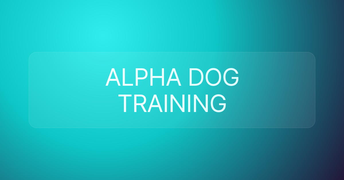 ALPHA DOG TRAINING