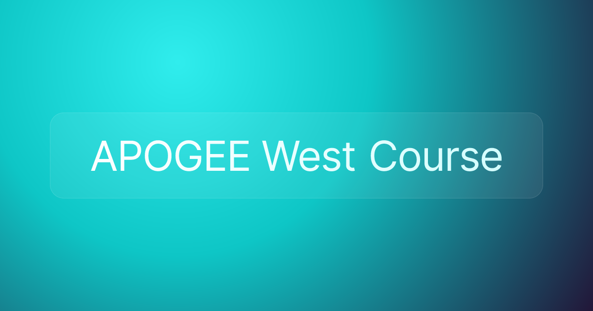 APOGEE West Course