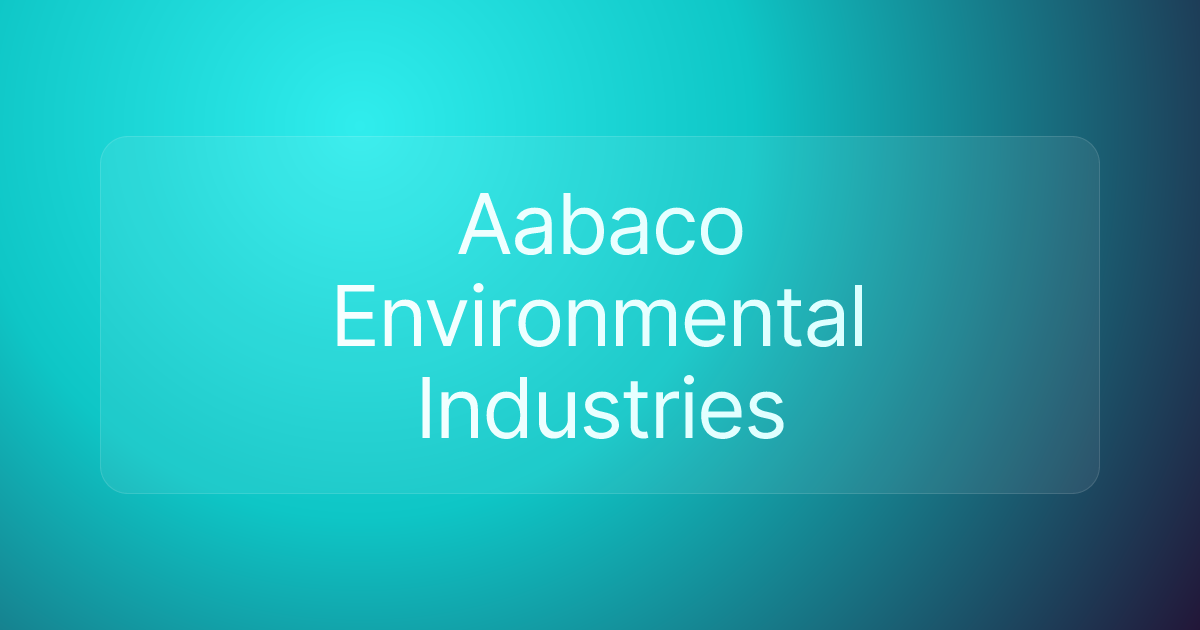 Aabaco Environmental Industries