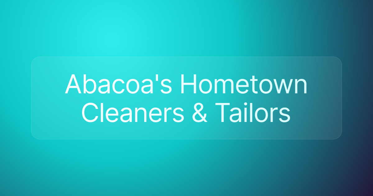 Abacoa's Hometown Cleaners & Tailors