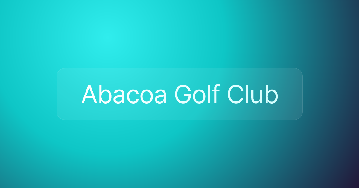 Abacoa Golf Club