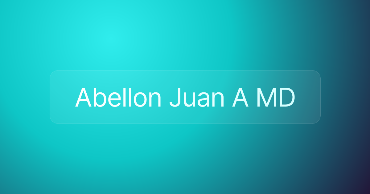 Abellon Juan A MD
