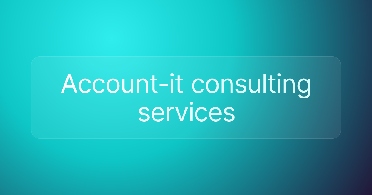 Account-it consulting services