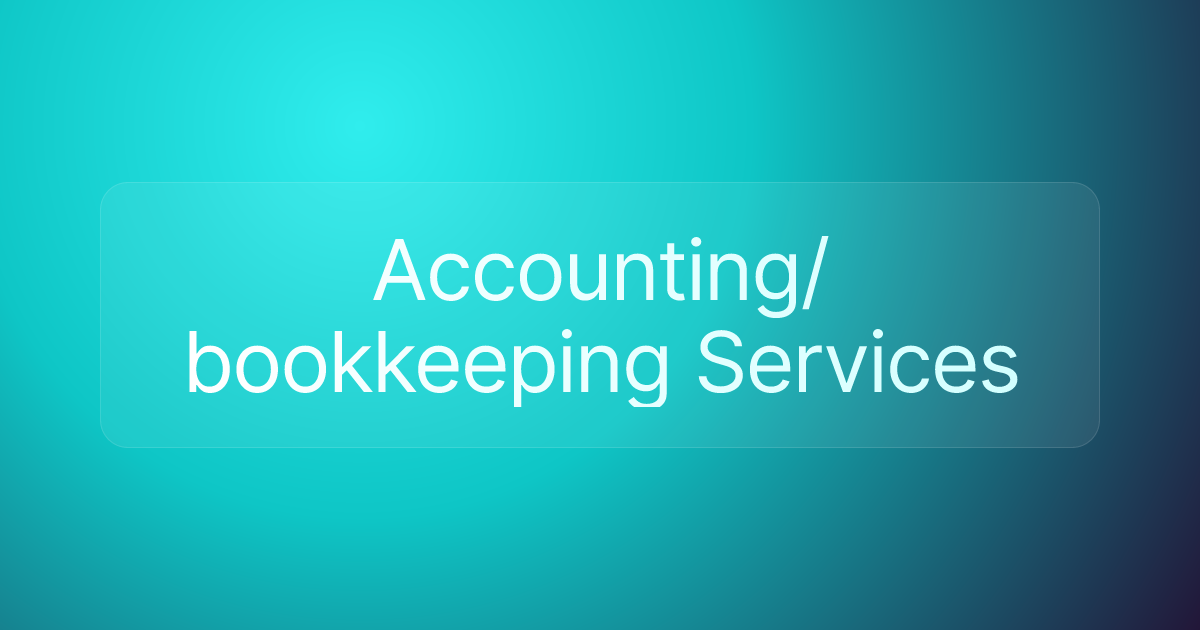 Accounting/bookkeeping Services