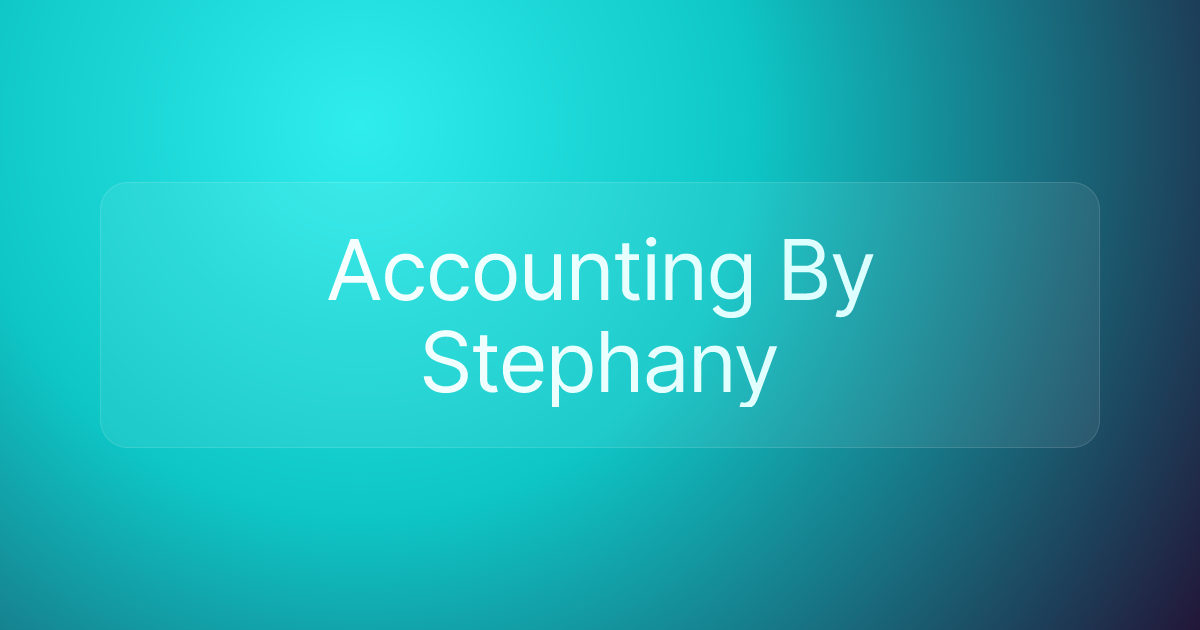 Accounting By Stephany