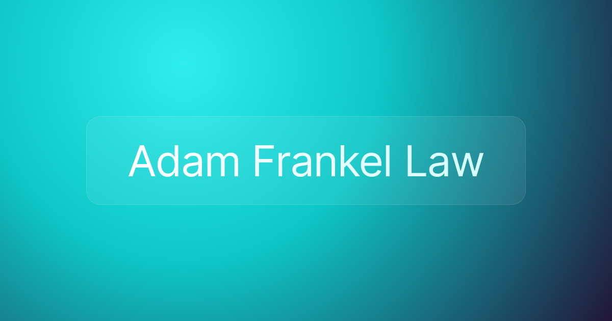 Adam Frankel Law