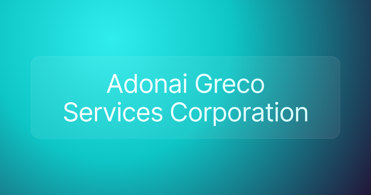 Adonai Greco Services Corporation