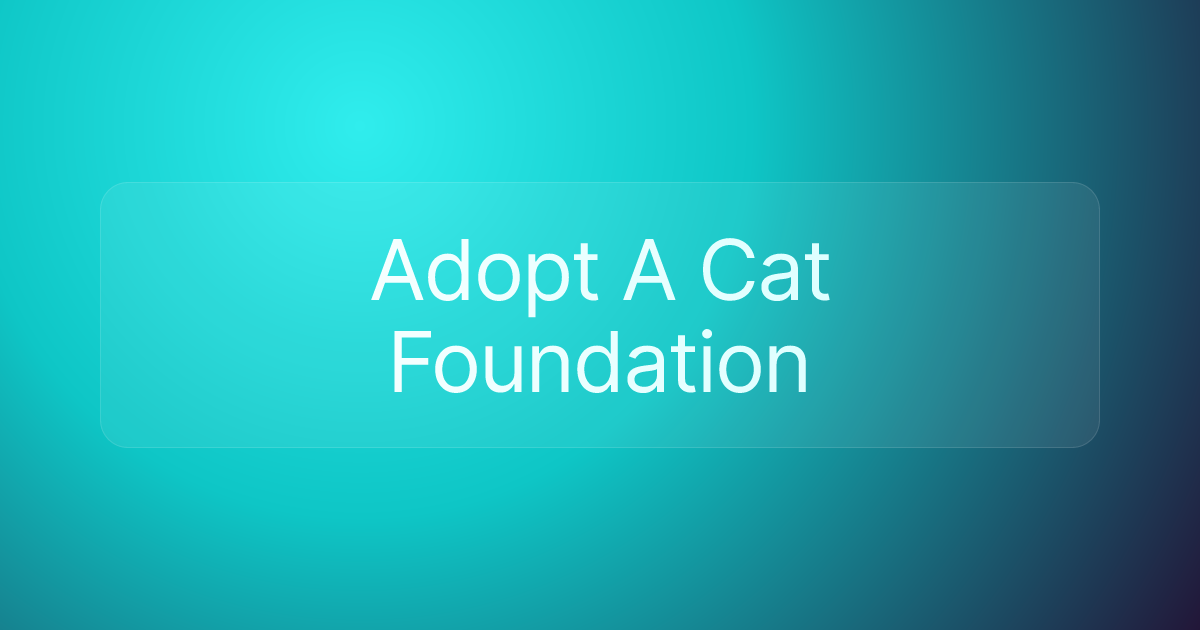 Adopt A Cat Foundation