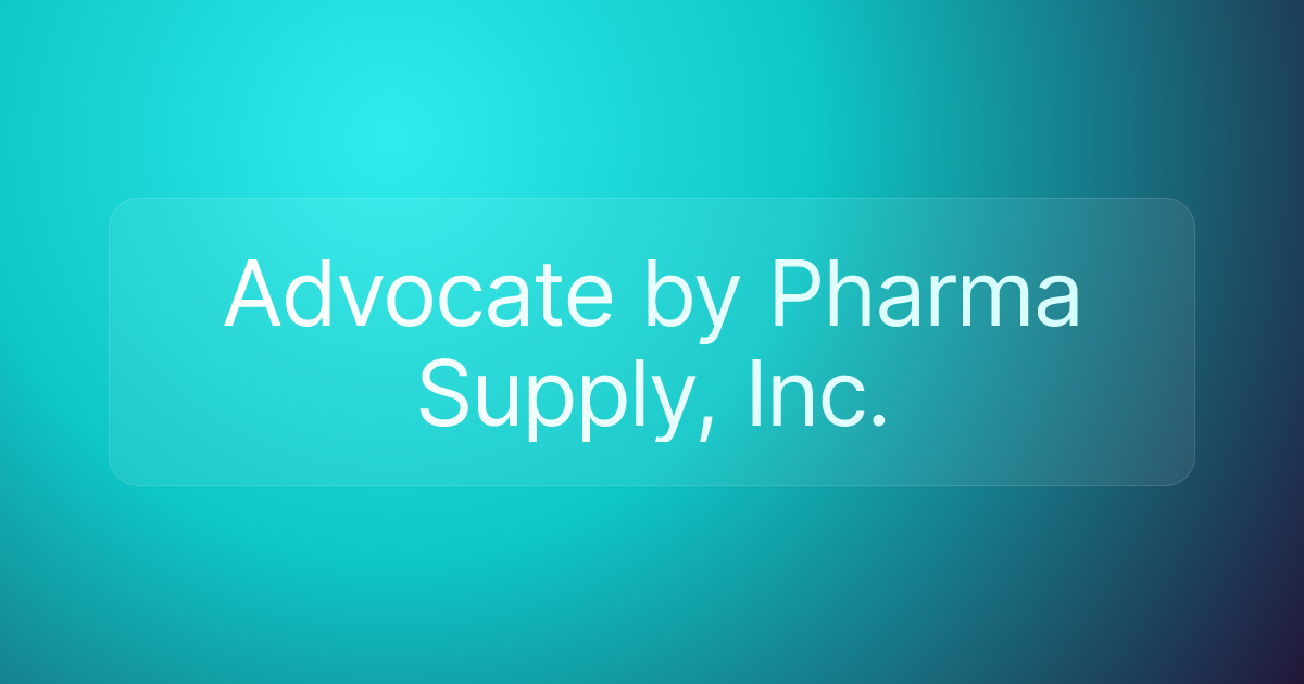 Advocate by Pharma Supply, Inc.