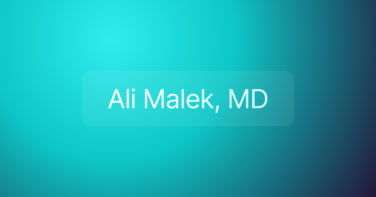 Ali Malek, MD