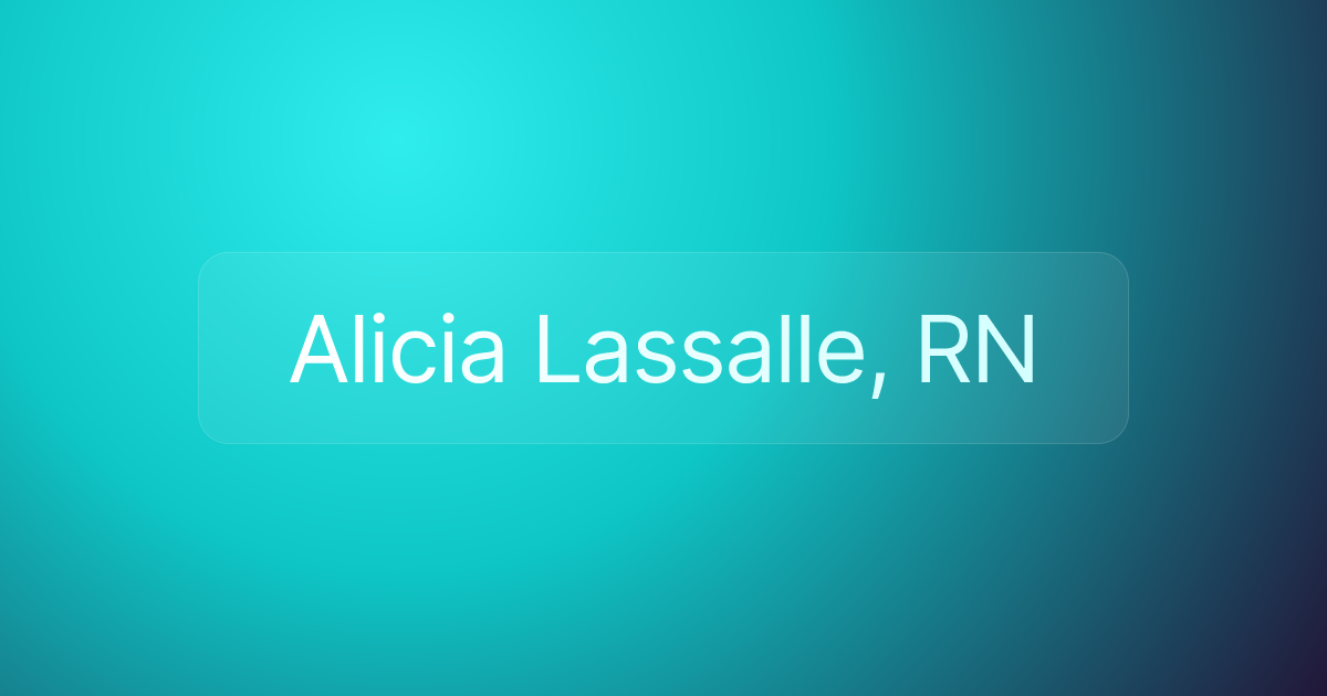 Alicia Lassalle, RN