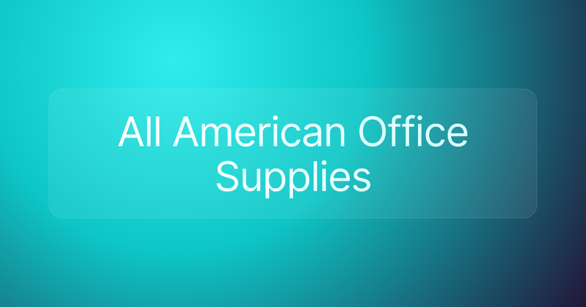 All American Office Supplies