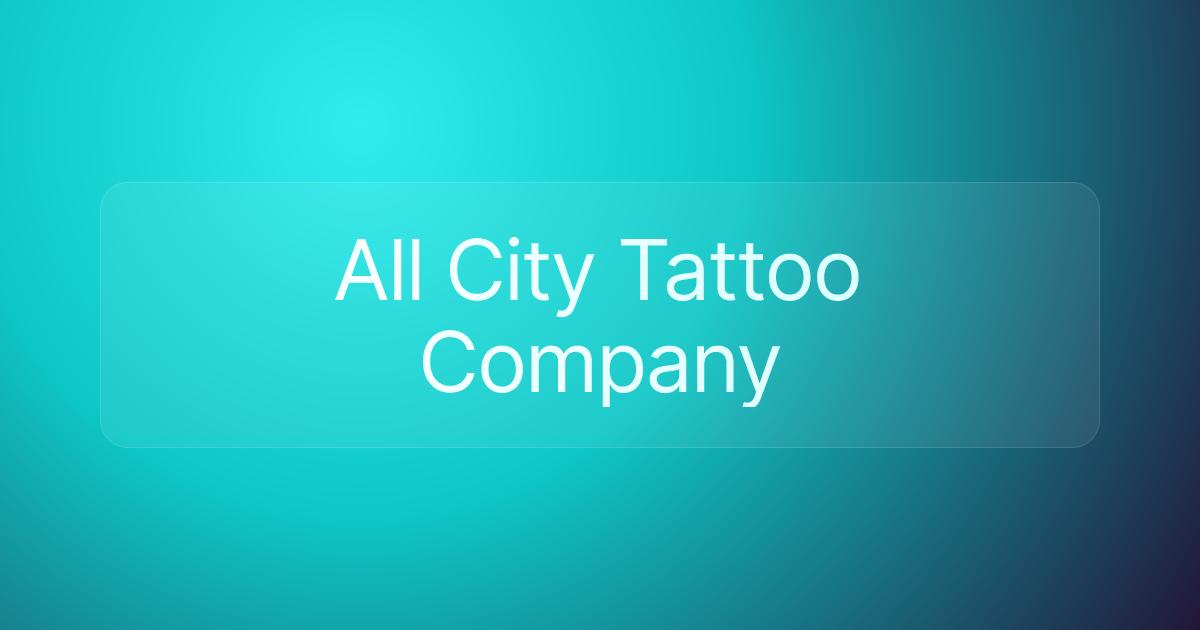 All City Tattoo Company