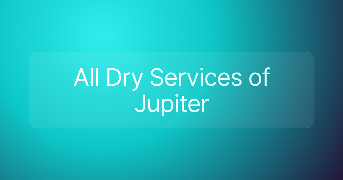 All Dry Services of Jupiter