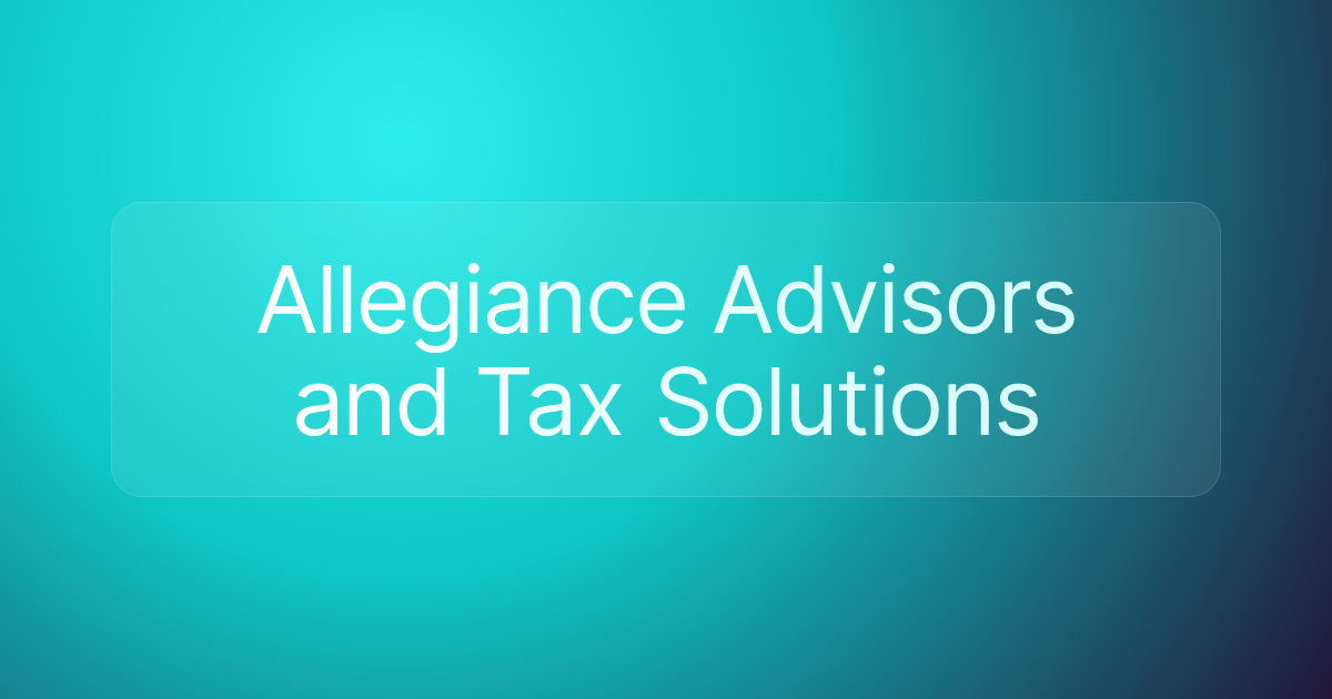 Allegiance Advisors and Tax Solutions