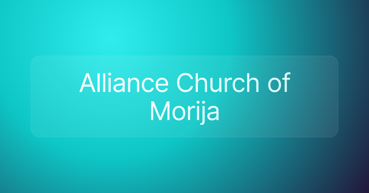 Alliance Church of Morija
