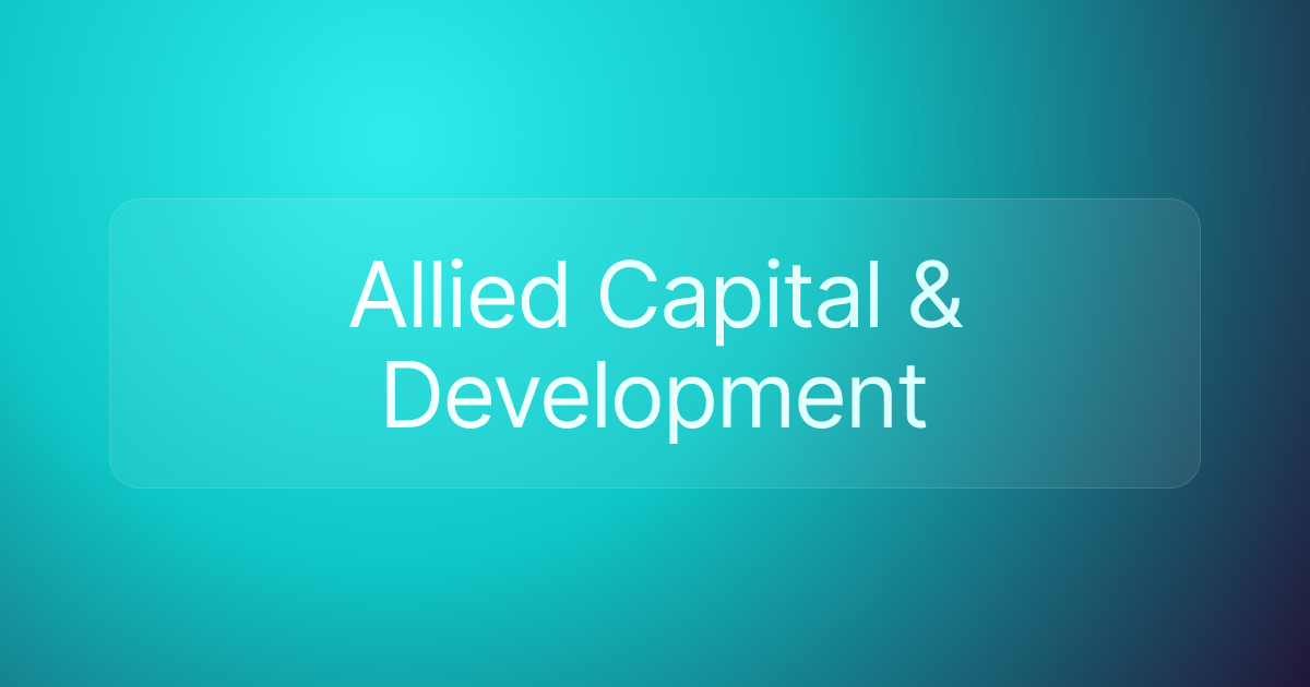 Allied Capital & Development