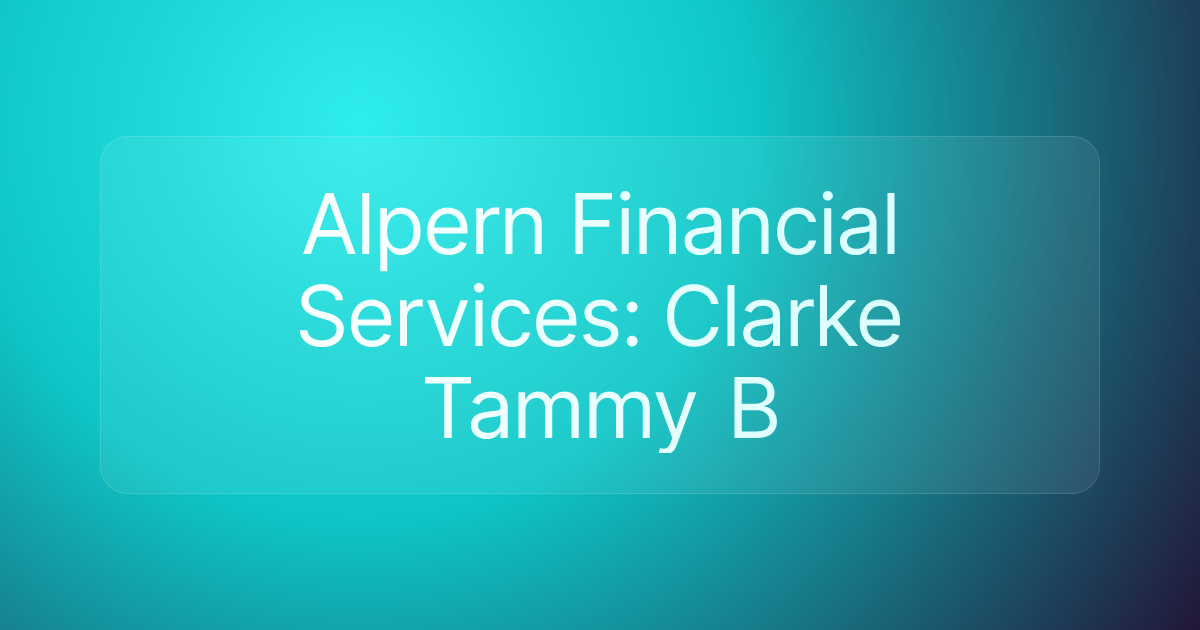 Alpern Financial Services: Clarke Tammy B