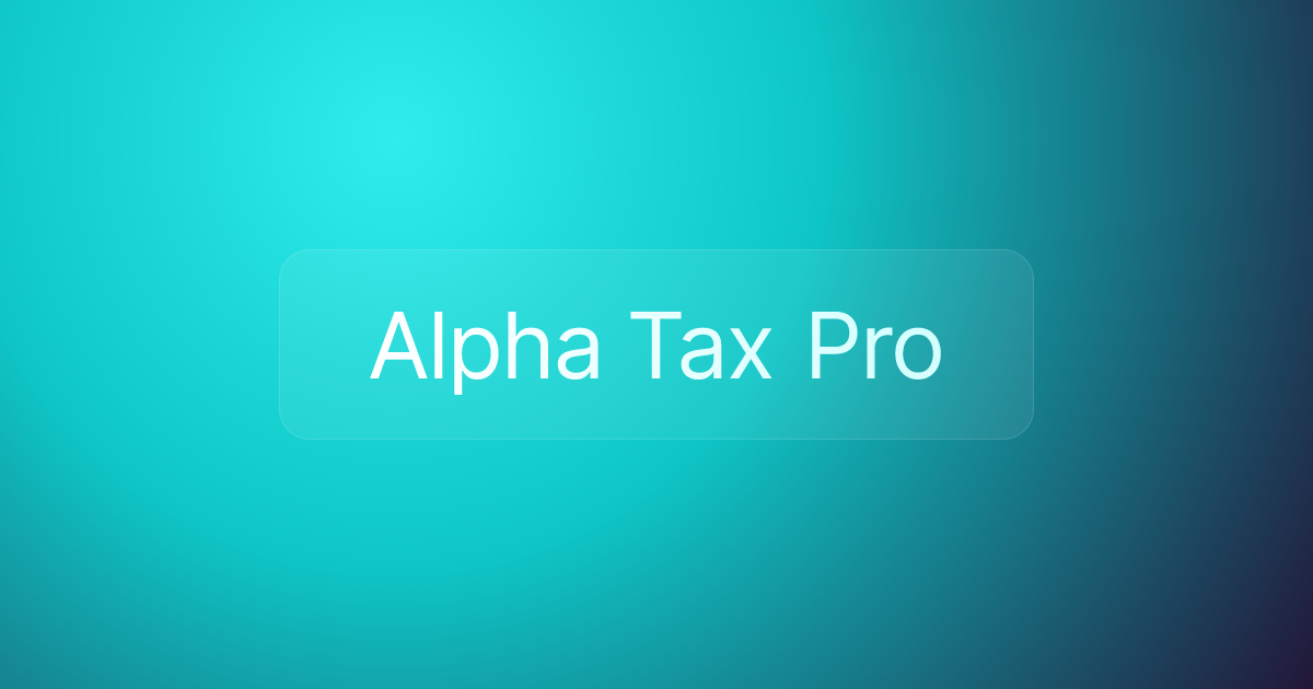 Alpha Tax Pro