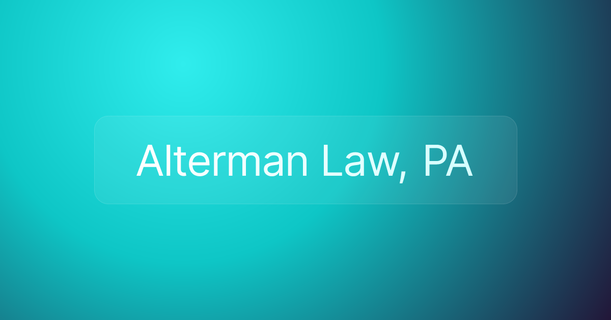 Alterman Law, PA