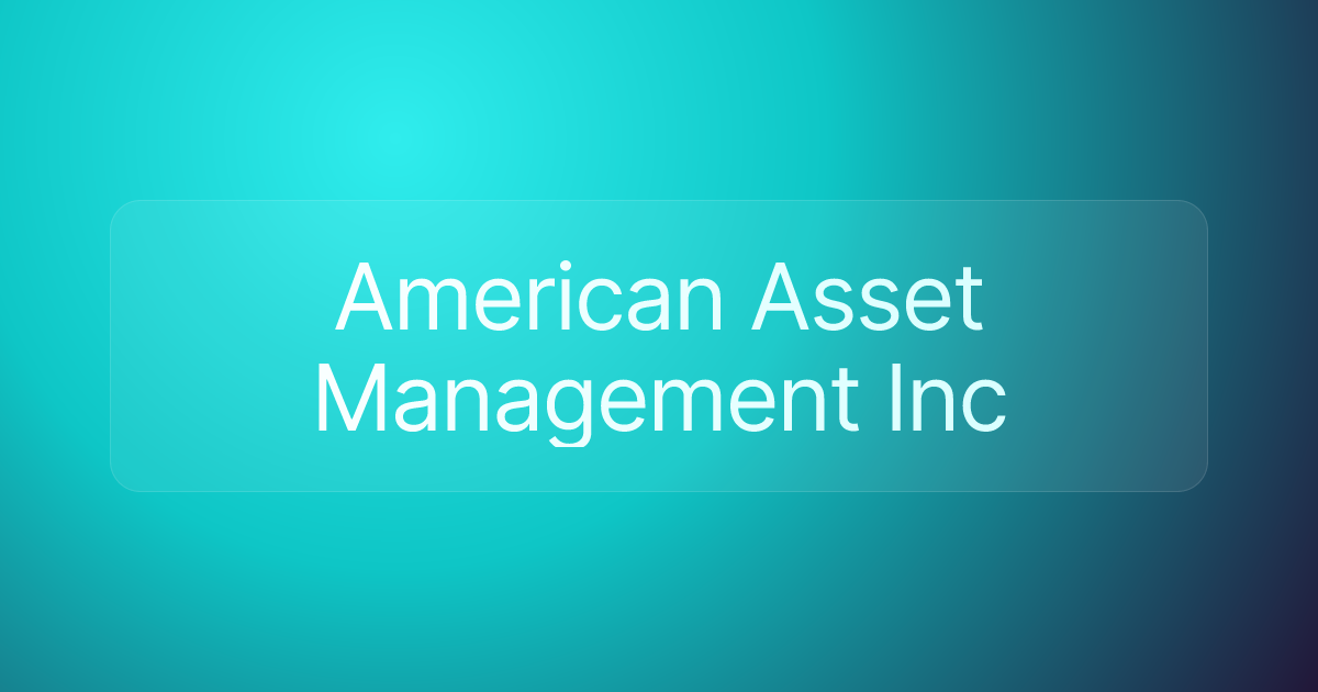 American Asset Management Inc