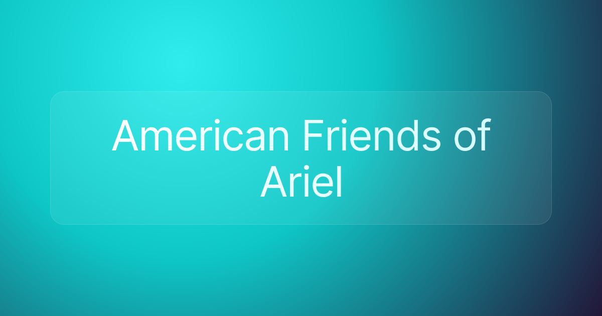 American Friends of Ariel
