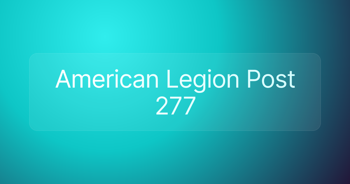 American Legion Post 277