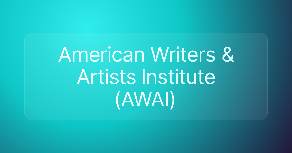 American Writers & Artists Institute (AWAI)