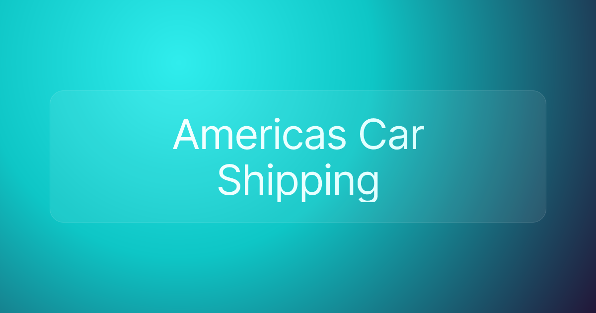 Americas Car Shipping