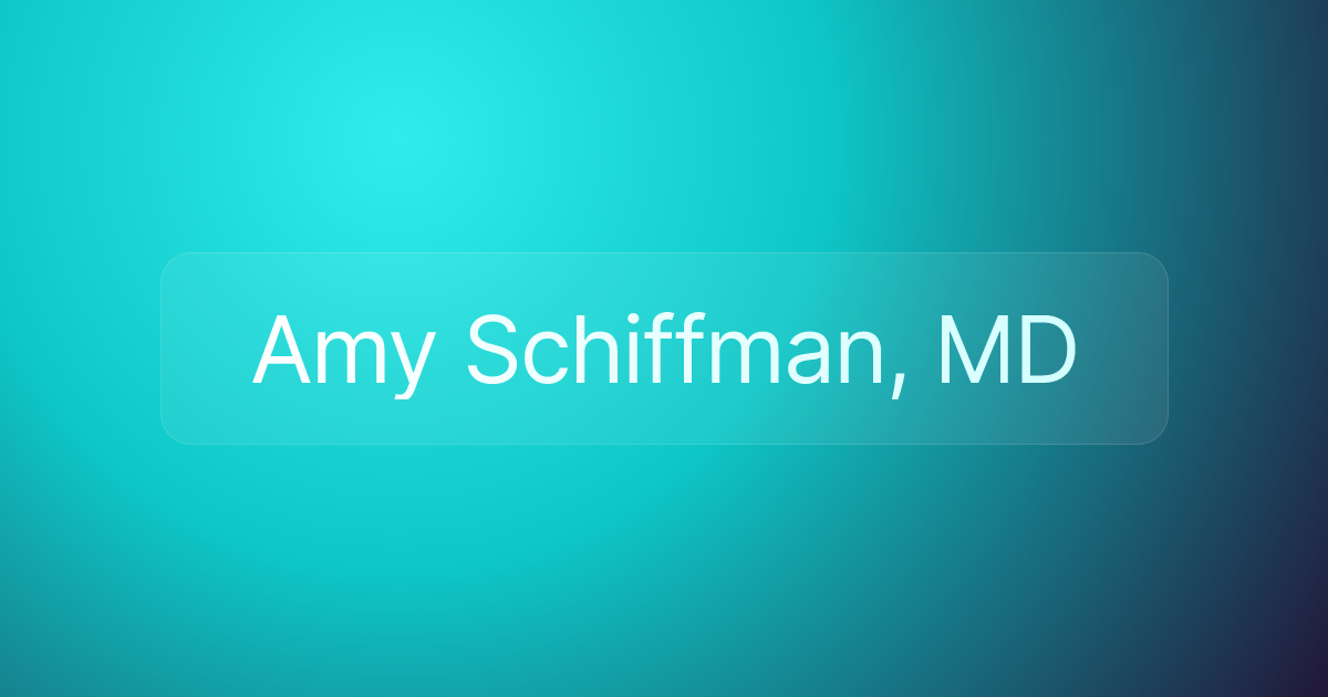 Amy Schiffman, MD