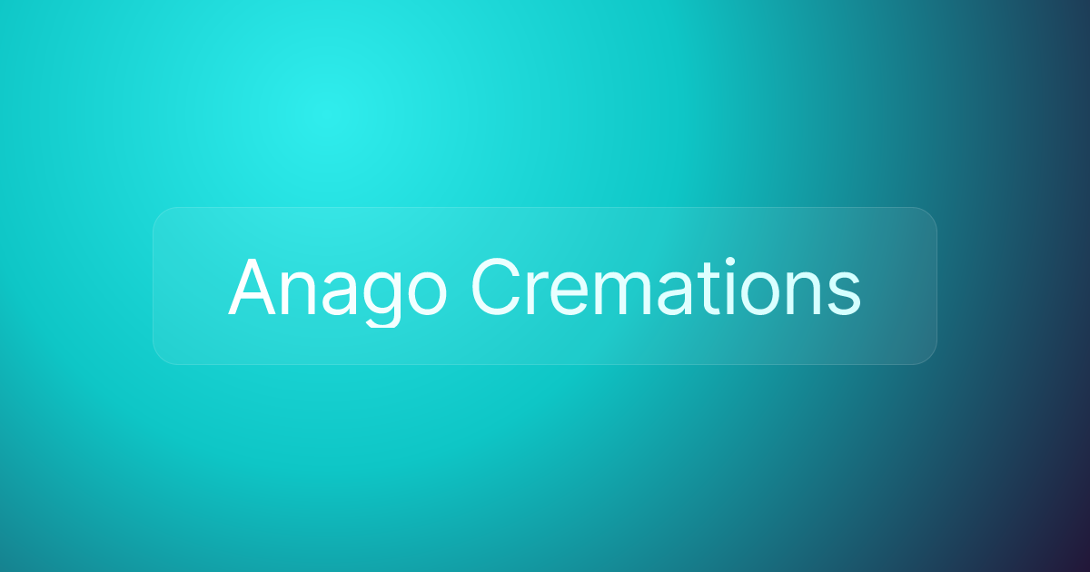 Anago Cremations