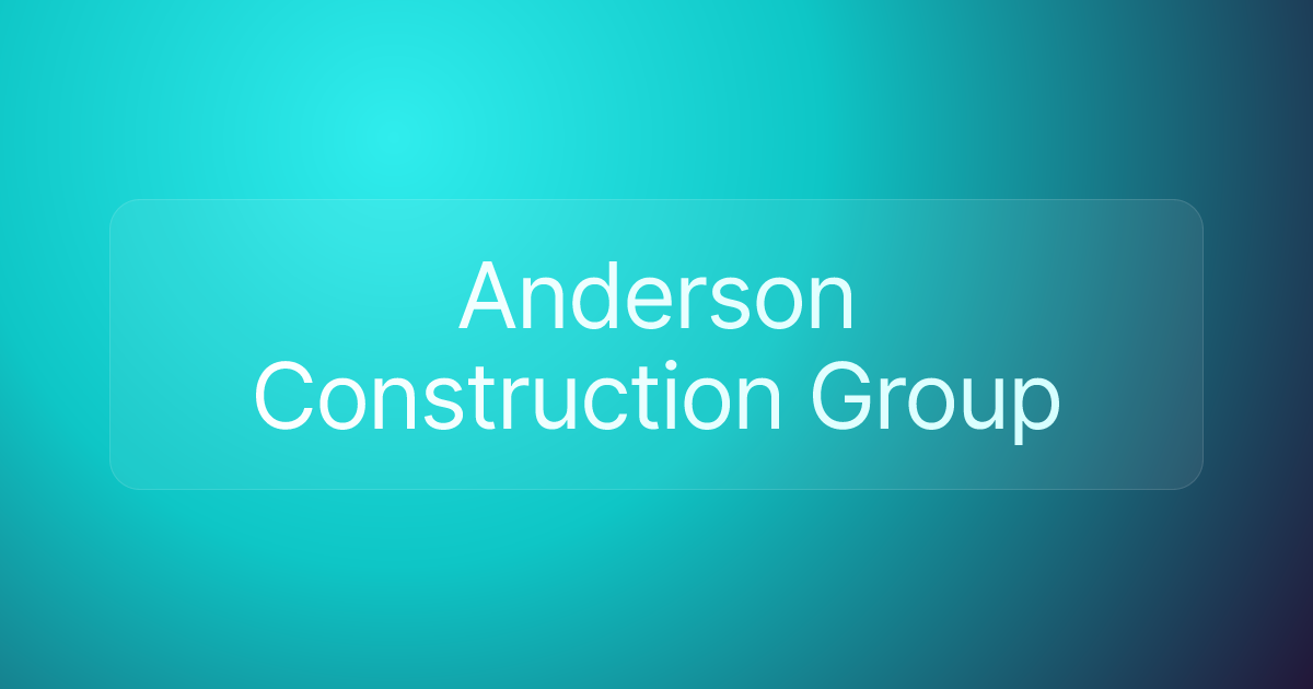 Anderson Construction Group