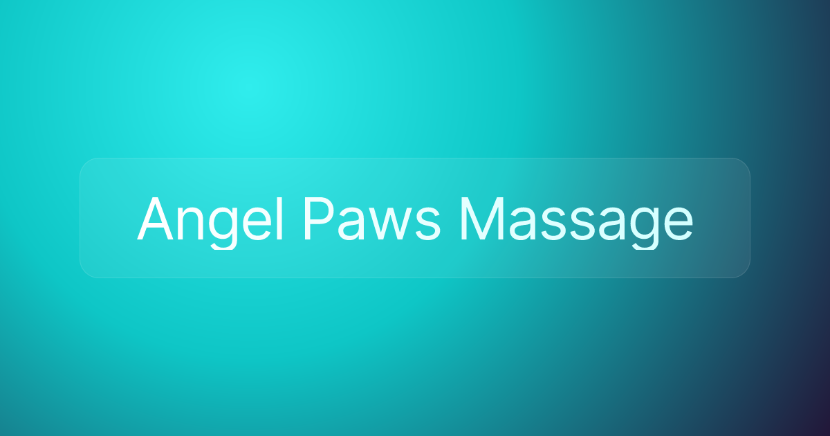 Angel Paws Massage