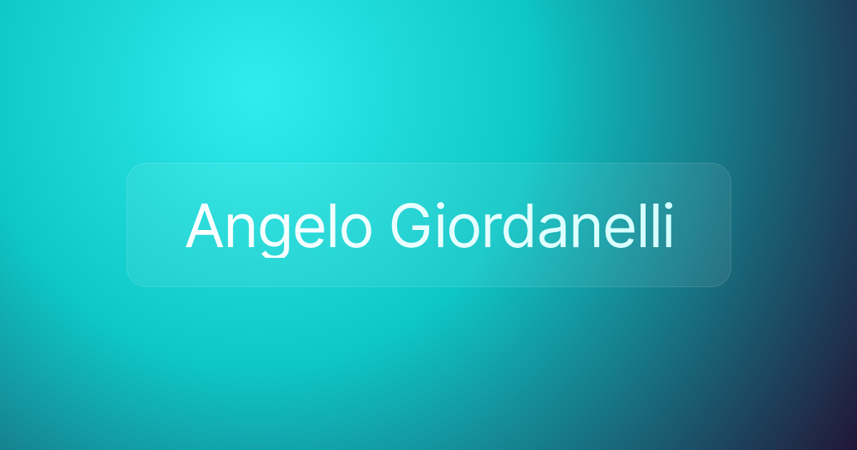 Angelo Giordanelli