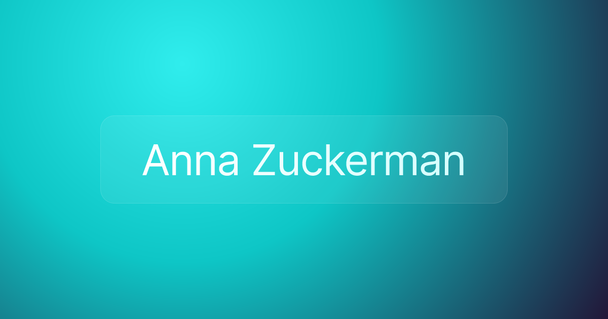 Anna Zuckerman
